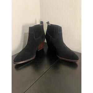 Franco Sarto  Black suede booties.